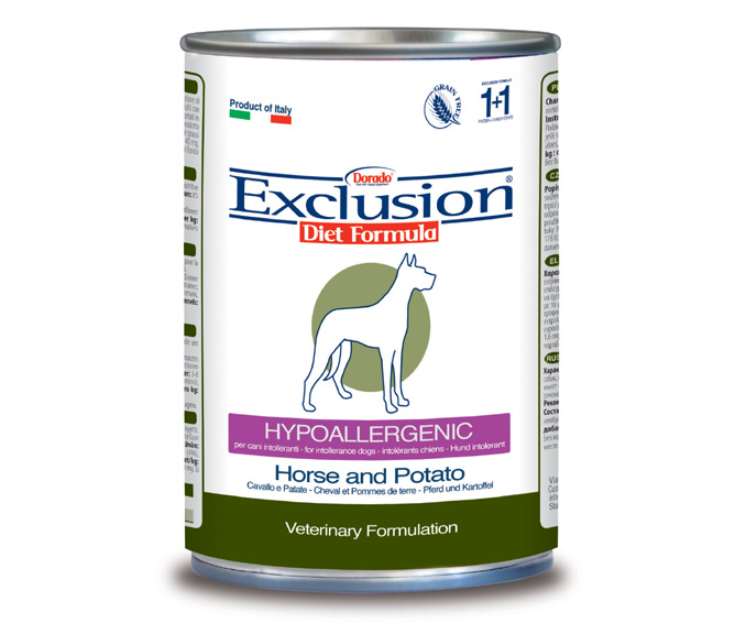 EXCLUSION DIET Hypoallergenic Horse and Potato 400 gr. - Animals